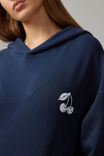 Original Hoodie, WASHED NAVY/CHERRY - alternate image 4