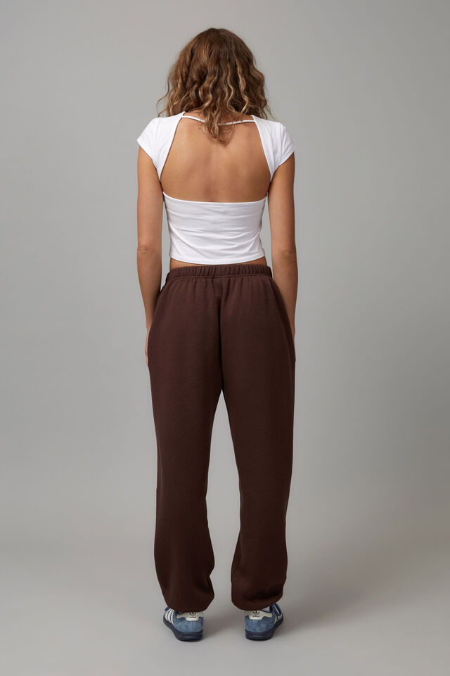 Super Slouchy Trackpant, RICH CHOC