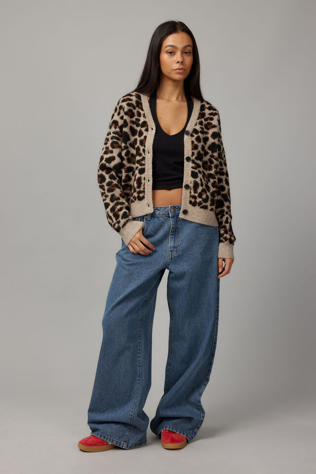 Freya Leopard Knit Cardigan, LEOPARD