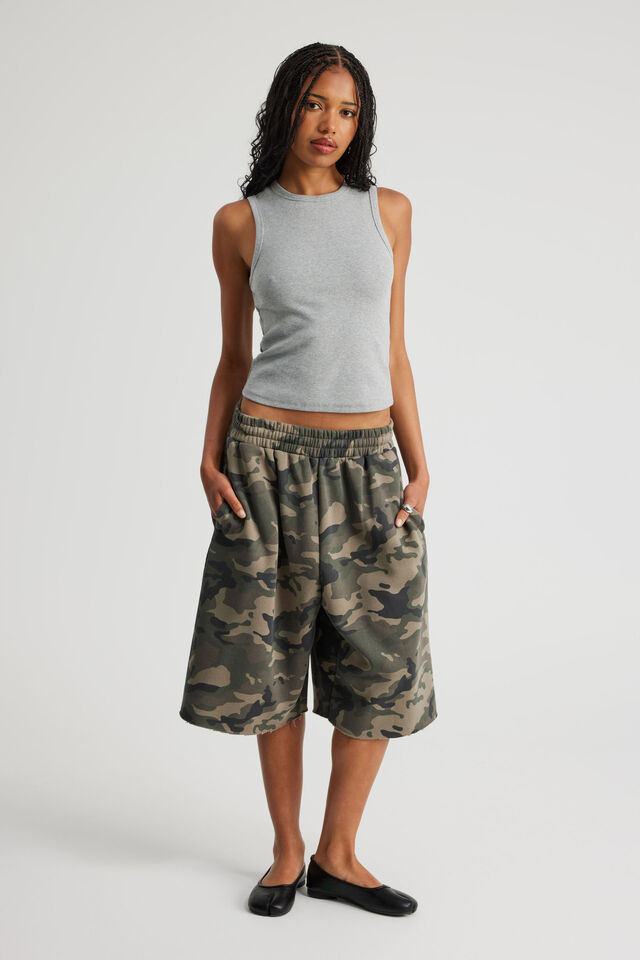 High Neck Tank, GREY MARLE