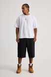 Heavy Weight Box Fit Tshirt, WHITE - alternate image 2