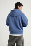 Attack On Titan Zip Through Hoodie, LCN AOT WASHED BLUE FIN/TITANS PATCHWORK - example image 3