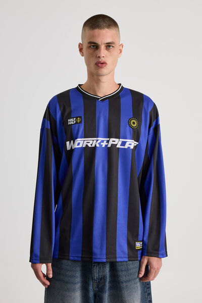 Half Half Long Sleeve Jersey, HH NEBULA STRIPE/WORK AND PLAY