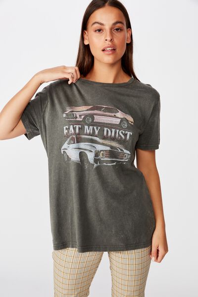 Relaxed Graphic T Shirt, EAT MY DUST/WASHED ASPHALT