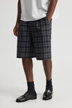 Notion Pleated Woven Short, BLACK/NAVY CHECK - alternate image 1