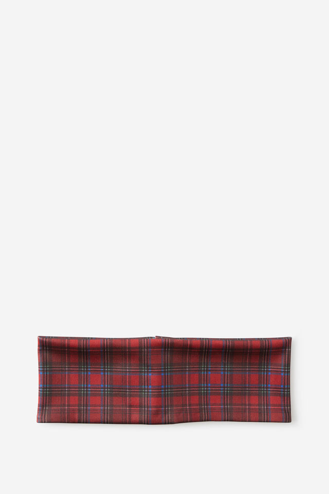 Pattern Headband, RED PLAID