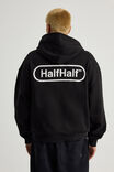 Half Half Zip Thru Hoodie, HH BLACK/WHITE PILL - alternate image 4