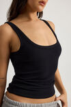 Authentics Scoop Neck Tank, BLACK - alternate image 4