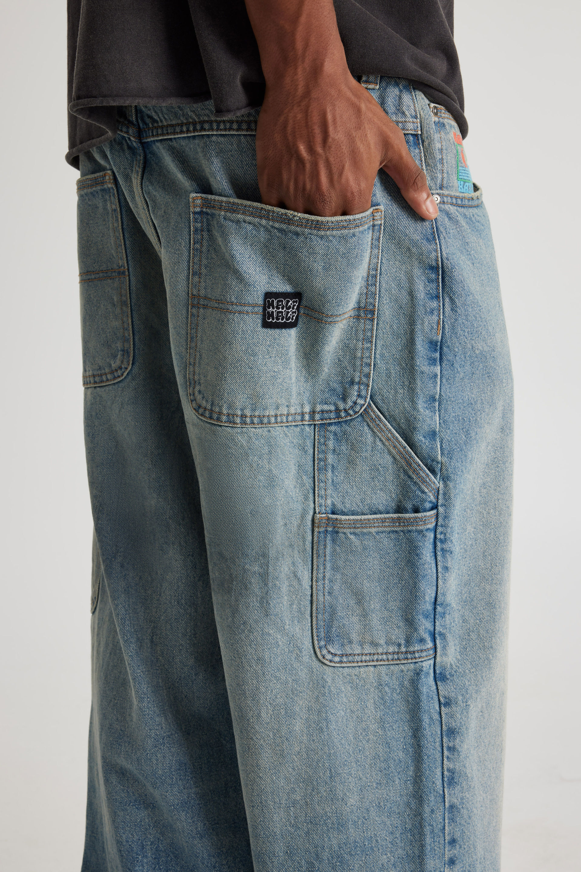 Half Half Baggy Painter Jean