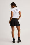 Button Pleat Skort, BLACK - alternate image 3