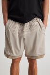 Nfl Basketball Short, LCN NFL BEIGE/49ERS SCRIPT STEALTH - alternate image 4