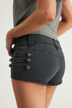 Tumblr Super Low Booty Short, MARCHING BAND BLACK - example image 4