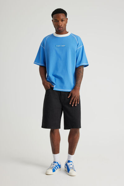 Half Half Boxy Tshirt, HH MEDITERRANEAN BLUE/HH SPORT