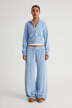 Notion Velour Wide Leg Track Pant, NTN BLUE MIST - alternate image 1