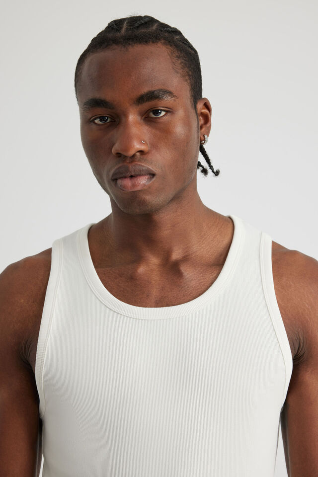 Authentics Rib Tank Top, CLOUD