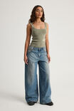 Graphic Scoop Neck Tank, KHAKI MIST/OPEN GALLERY - alternate image 2