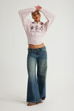 Notion Corset Zip Through Hoodie, NTN WASHED PINK DUST/OBLIVION 75 - alternate image 2
