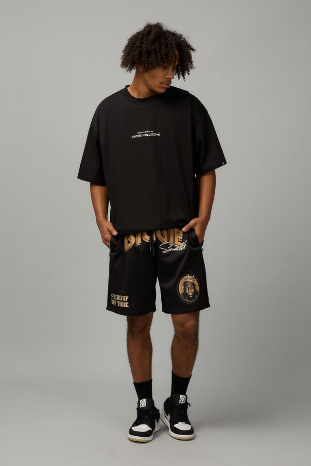 Music Merch Basketball Short, LCN MT BLACK/BIGGIE NYC