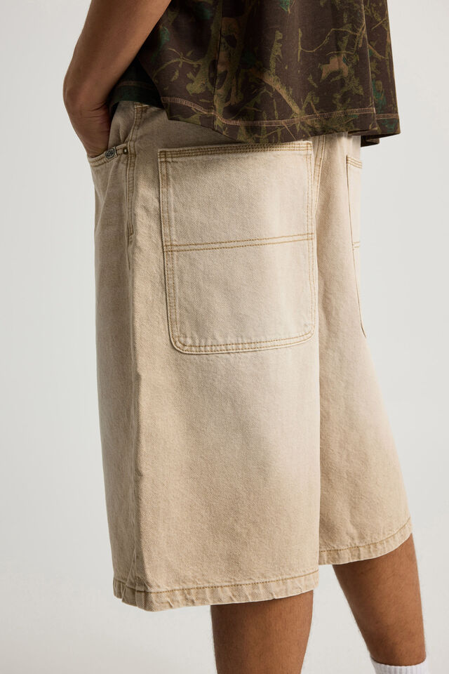 Half Half El Grande Denim Short, WASHED STONE