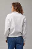 Slouchy Graphic Qtr Zip, SILVER MARLE/NYC - alternate image 3
