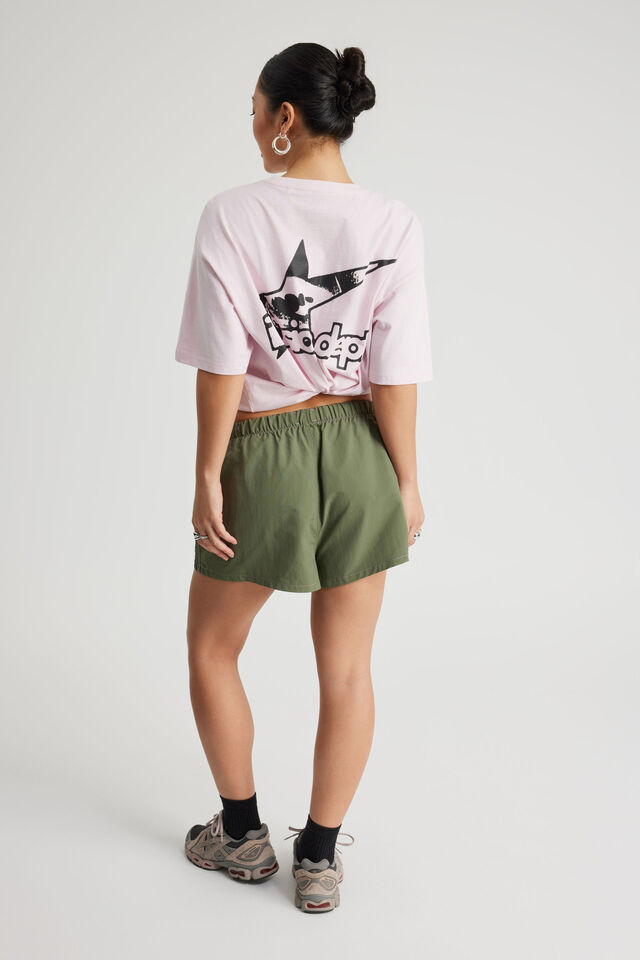 Open Gallery Off Duty Pull On Short, FATIGUE GREEN