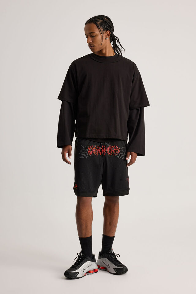 Marvel Basketball Short V2, LCN MAR BLACK/MARVEL STEALTH