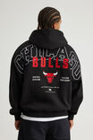 Nba Hoodie, LCN NBA BLACK/BULLS BOLD LAYERED - alternate image 2