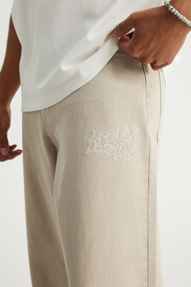 Half Half Classico Baggy Jean, WASHED QUARRY STONE