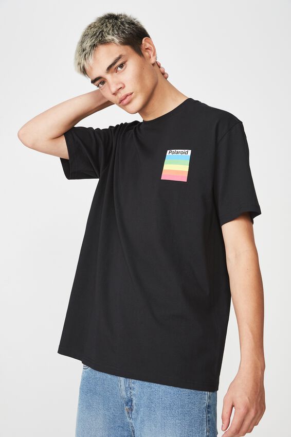 Polaroid Lcn Short Sleeve T Shirt, BLACK/POLAROID BOX