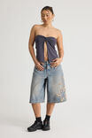 Mega Baggy Jort, PINK STATIC_STAR - alternate image 2