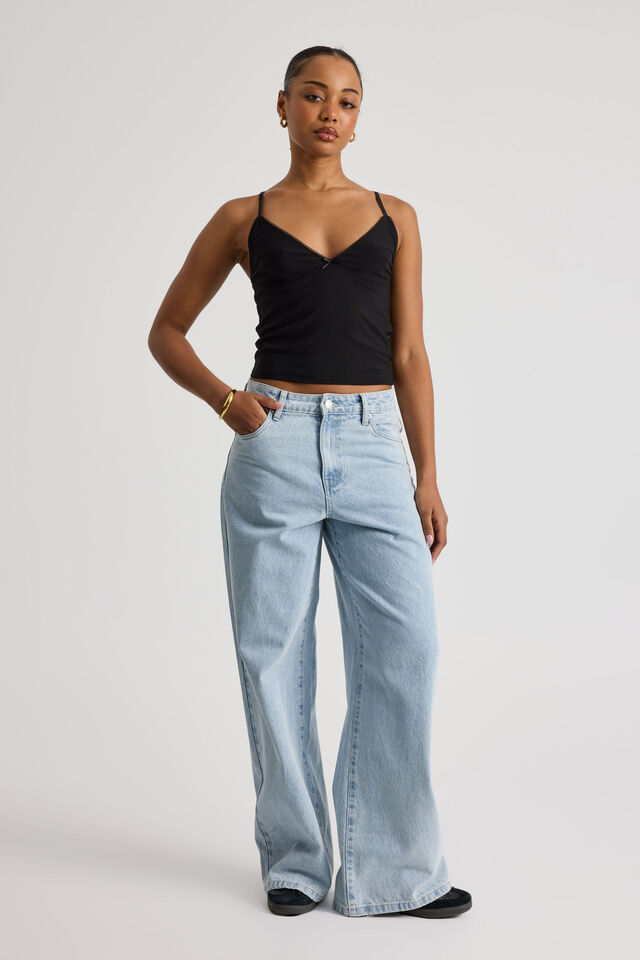 High Rise Baggy Jean, FADED BLUE