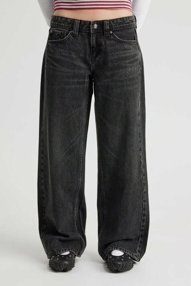 Luca Low Rise Jean, VHS STATIC BLACK