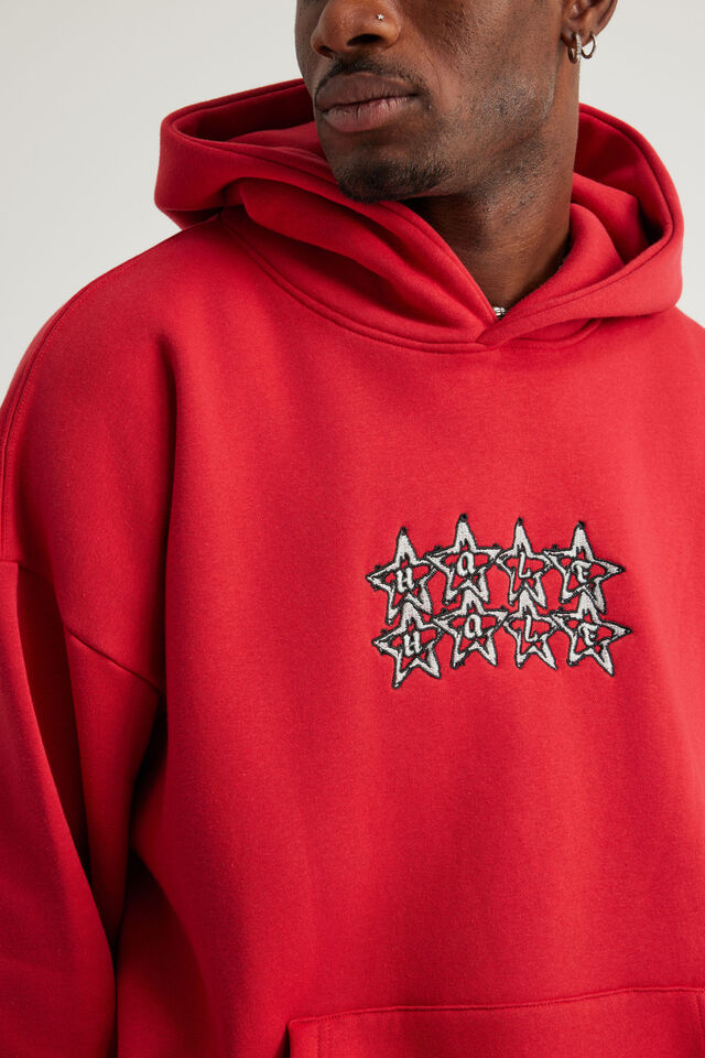 Half Half Hoodie, HH SCARLETT/HALF HALF STARS