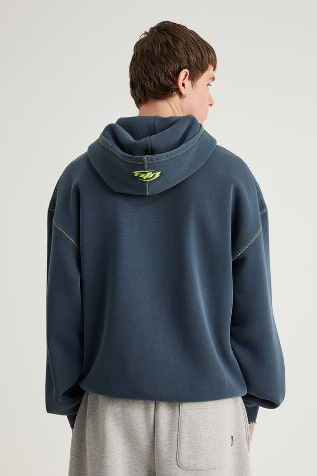 Notion X Xbox Zip Through Hoodie, LCN MXB WASHED NAVY BLAZER/XBOX