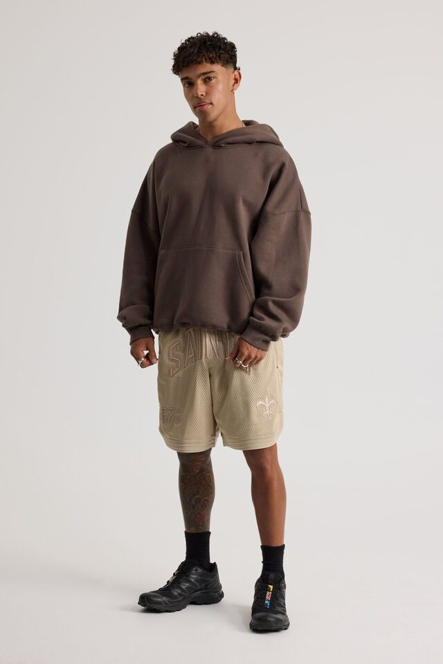 Nfl Basketball Short, LCN NFL BEIGE/SAINTS SHADOW