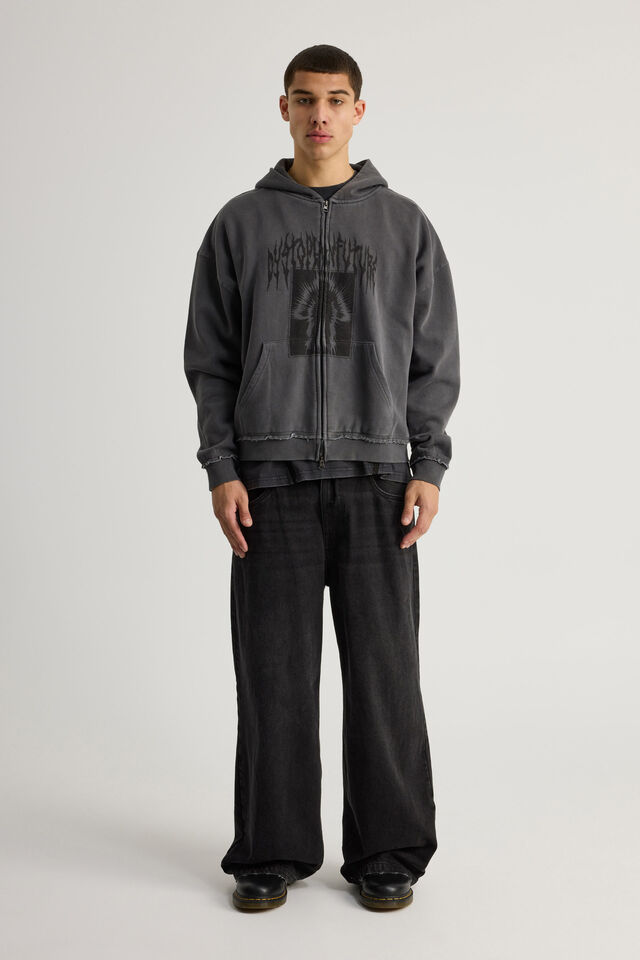 Notion Zip Thru Hoodie, NTN WASHED SLATE/EMBODY