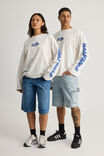 Sonic X Half Half Heavyweight Long Sleeve Tshirt, LCN SEG CLOUD/SONIC HALF HALF - alternate image 2