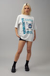 Nba Oversized Graphic Tee, LCN NBA CHARLOTTE HORNETS/SILVER MARLE - alternate image 4