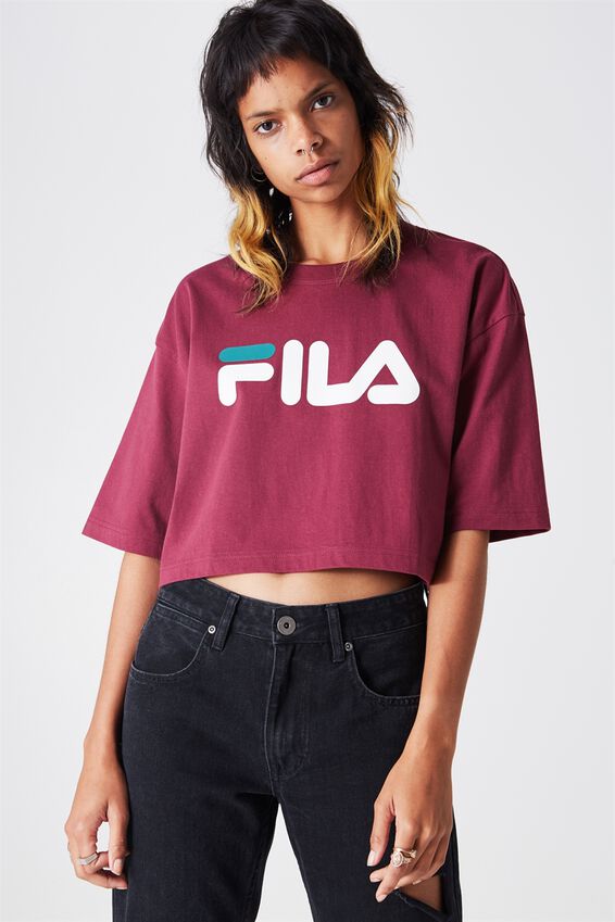 Fila Lcn Boxy Tee, BURGUNDY