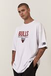 NBA Chicago Bulls Oversized T Shirt, LCN NBA WHITE/BULLS BASKETBALL