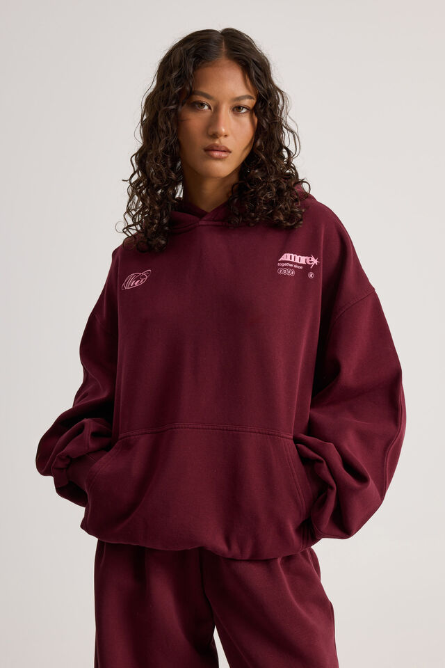 Chloe Hoodie, WASHED CHERRY LACQUER/AMORE