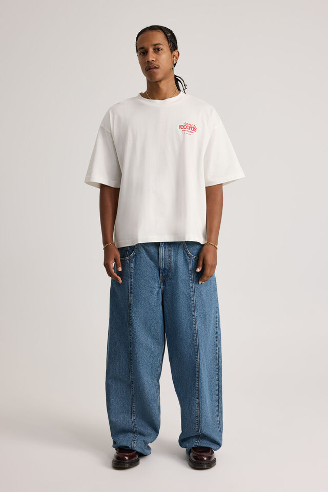 Half Half El Grande Baggy Jean, CLASSIC BLUE PINTUCK