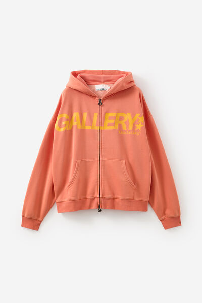 Open Gallery Zip Thru Hoodie, OG RICH ORANGE/GALLERY MAX