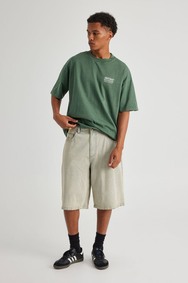 Half Half El Grande Denim Short, DESERT BLEACH