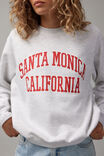 Graphic Crew Sweater, SILVER MARLE/SANTA MONICA - alternate image 4