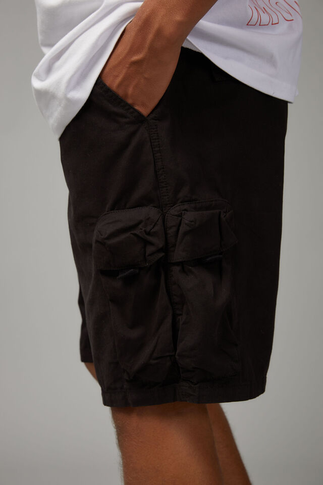 Baggy Cargo Short, BLACK
