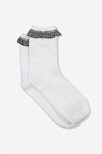 The Original Sock, WHITE_CHECK FRILL