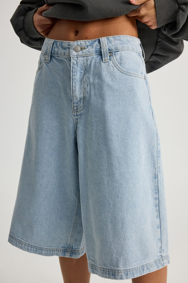 Mega Baggy Jort, FADED BLUE WASH