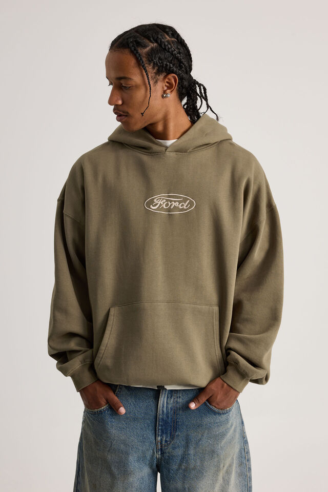 Ford Hoodie, LCN FOR WASHED DUSTY KHAKI/FORD MOTOR COMPANY