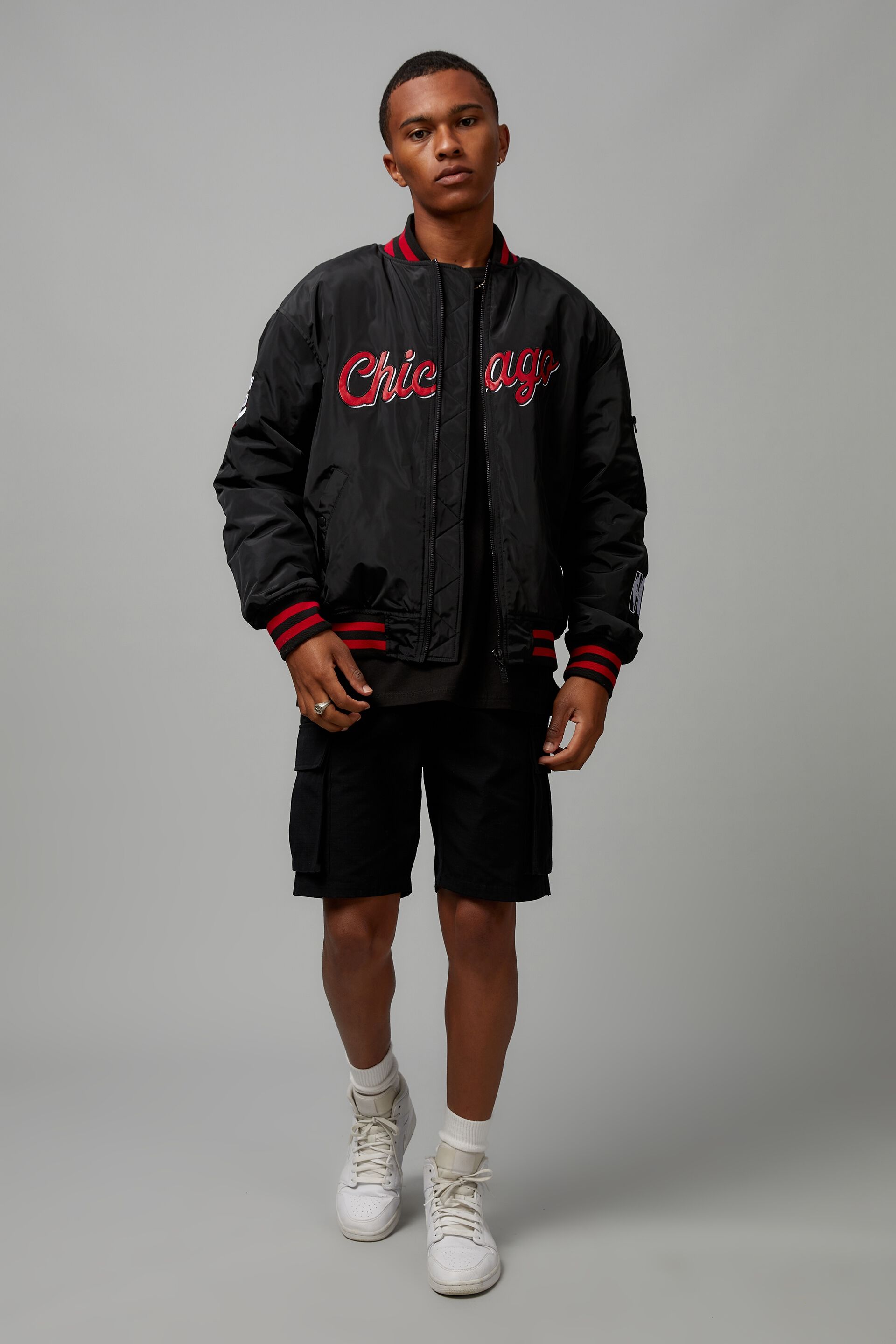 Chicago bulls red bomber outlet jacket